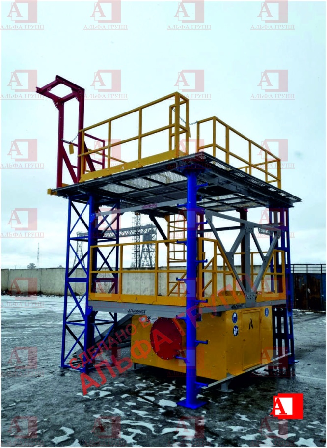 Учебно-тренировочный полигон (комплекс)  Альпинист-03-02-1 (с деревянной опорой).